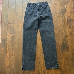 Nasty Gal Straight Leg Black Denim